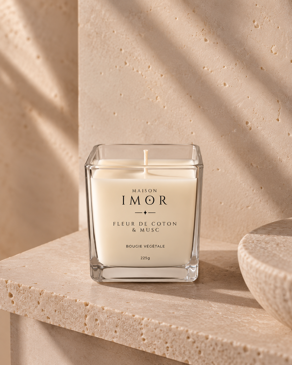 Bougie artisanale fleur de coton & musc Maison IMOR